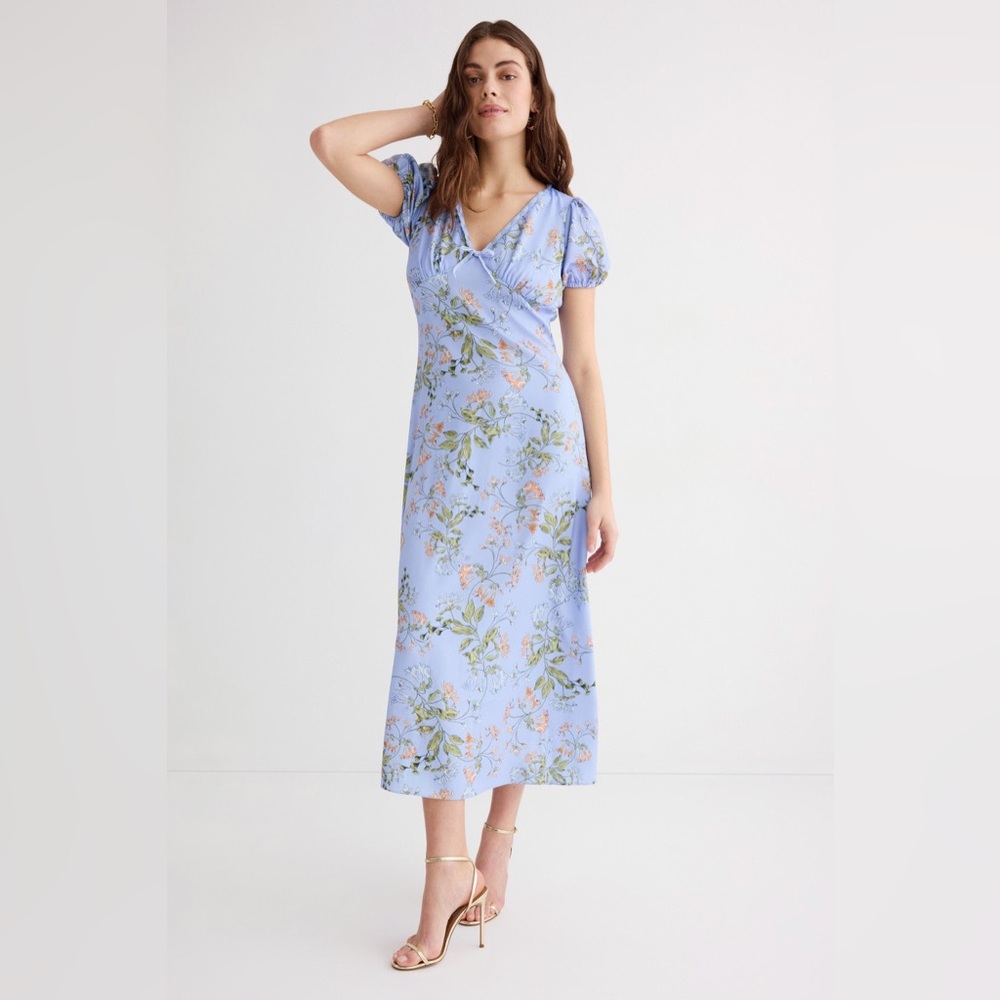 Alexia Admor Light Blue Floral Maxi Dress